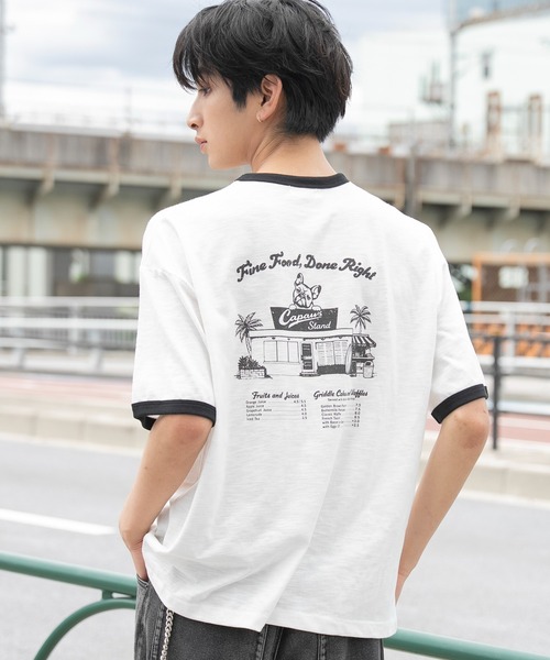 WEGO(ウィゴー)の「WEGO/【26年春夏新作】ワンポイント刺繍リンガーT(Tシャツ/カットソー・メンズ・アイボリー/ホワイト・MEDIUM/LARGE)」の12枚目の写真