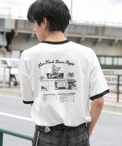 WEGO(ウィゴー)の「WEGO/【26年春夏新作】ワンポイント刺繍リンガーT(Tシャツ/カットソー・メンズ・アイボリー/ホワイト・MEDIUM/LARGE)」の15枚目の写真