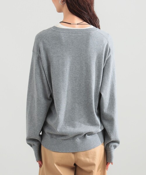 Demi-Luxe BEAMS(デミルクス ビームス)の「コットンウール Vネック ニット(ニット/セーター・レディース・ブラック/グレー・ONE SIZE)」の16枚目の写真