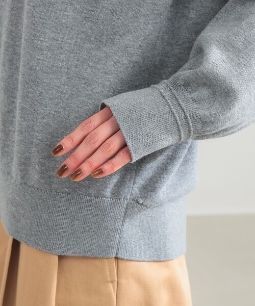 Demi-Luxe BEAMS(デミルクス ビームス)の「コットンウール Vネック ニット(ニット/セーター・レディース・ブラック/グレー・ONE SIZE)」の18枚目の写真