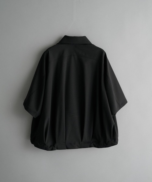 CONZ（コンズ）の「summer baloon short sleeve shirts/シャツブルゾン/ジップシャツ/バルーンシルエット/セットアップ/夏服/NVRFRGT（シャツ/ブラウス・メンズ・チャコールグレー/ブラック・1/3/2）」の11枚目の写真