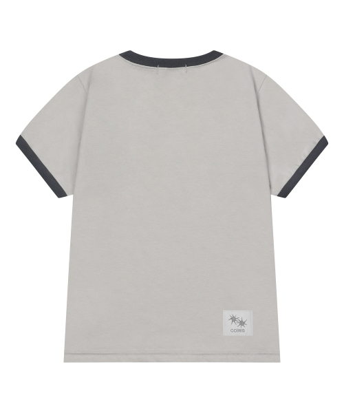 COIRIS（コイリス）の「モレンテボタンリンガー半袖Tシャツ（2カラー）（Tシャツ/カットソー・レディース・チャコールグレー/ネイビー・FREE）」の4枚目の写真