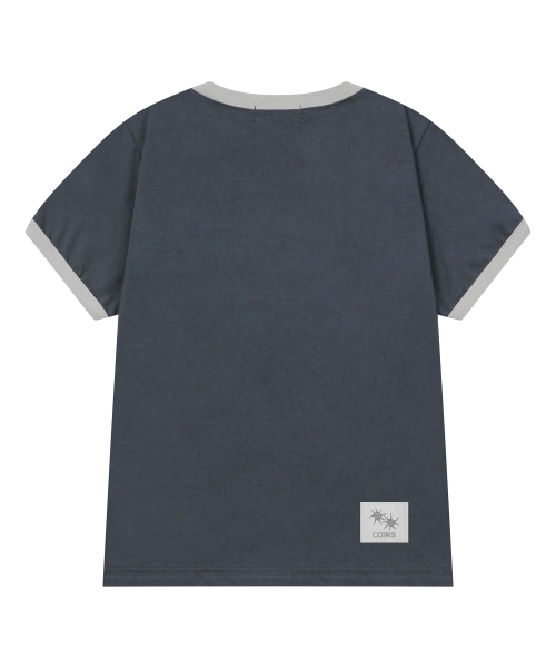COIRIS（コイリス）の「モレンテボタンリンガー半袖Tシャツ（2カラー）（Tシャツ/カットソー・レディース・チャコールグレー/ネイビー・FREE）」の10枚目の写真
