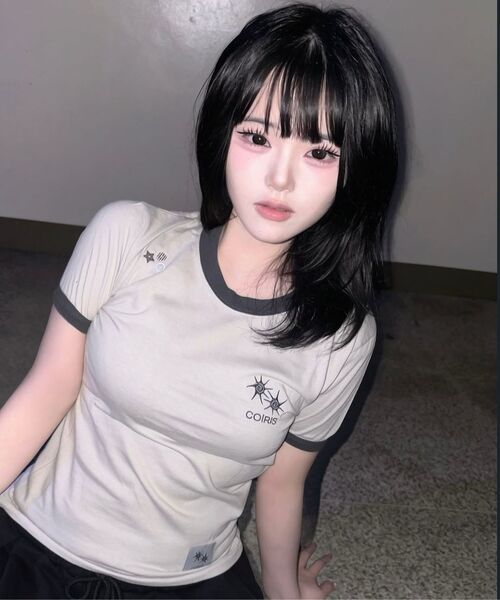 COIRIS（コイリス）の「モレンテボタンリンガー半袖Tシャツ（2カラー）（Tシャツ/カットソー・レディース・チャコールグレー/ネイビー・FREE）」の16枚目の写真