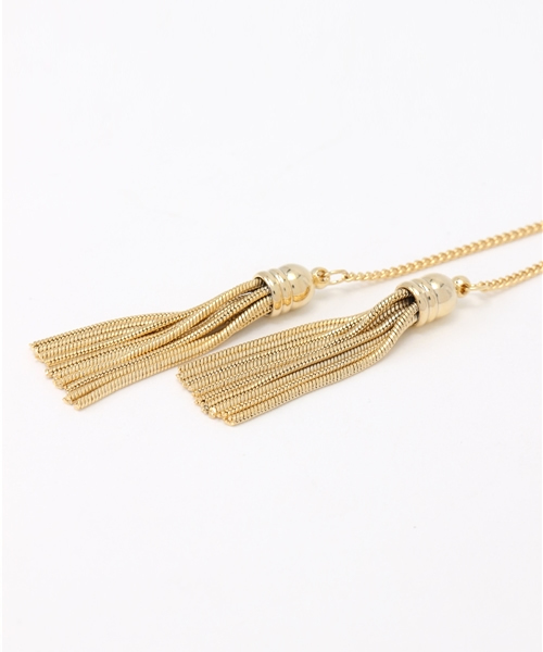 WHO'S WHO gallery（フーズフーギャラリー）の「チェーンタッセルネック（ネックレス・レディース・ゴールド・FREE）」の2枚目の写真