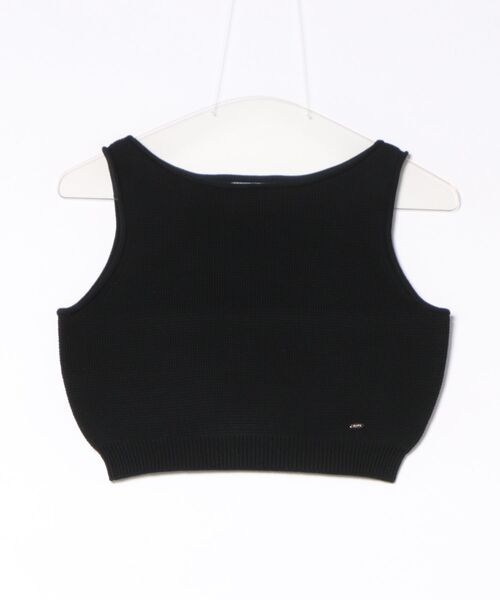 CLANE(クラネ)の「CLANE/クラネ/BOAT NECK SHORT KNIT TANK(ニット/セーター・レディース・ブラウン/ブラック/その他18・1)」の2枚目の写真