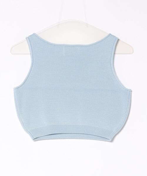 CLANE(クラネ)の「CLANE/クラネ/BOAT NECK SHORT KNIT TANK(ニット/セーター・レディース・ブラウン/ブラック/その他18・1)」の4枚目の写真