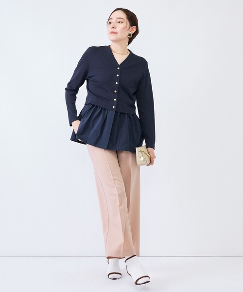 NOLLEY’S（ノーリーズ）の「ペプラムタフタVネックカーディガン（カーディガン/ボレロ・レディース・ネイビー/ブラック系その他・38）」の18枚目の写真