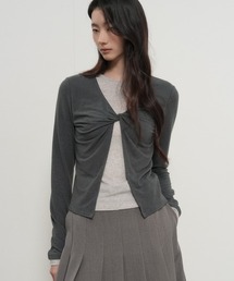 GENERAL IDEA/ジェネラルアイディア LAYERED TWIST T-SHIRTS レイヤードツイスト長袖Tシャツ ドッキング 重ね着風 レディース 秋 秋服 2026年秋冬
