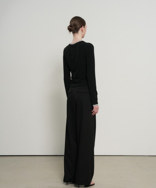 GENERAL IDEA(ジェネラルアイデア)の「GENERAL IDEA/ジェネラルアイディア LAYERED TWIST T-SHIRTS レイヤードツイスト長袖Tシャツ ドッキング 重ね着風 レディース 秋 秋服 2026年秋冬(Tシャツ/カットソー・レディース・チャコール/ブラック・S/M/XL/L)」の16枚目の写真
