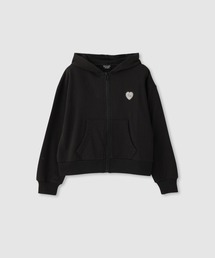 RICH MIX（リッチミックス）の「【RICHMIX/リッチミックス】ワンポイントハート クロップド ジップアップ パーカー（パーカー）」