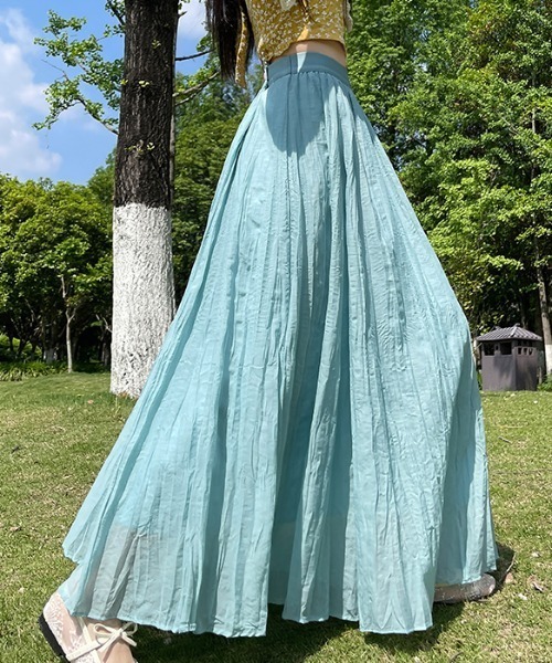 AMAJI(アマジ)の「リネン混 ギャザー アシンメトリー フレアスカート(スカート・レディース・ホワイト/ライトブルー/ベージュ/ブラウン・SMALL/MEDIUM/LARGE/X-LARGE)」の1枚目の写真