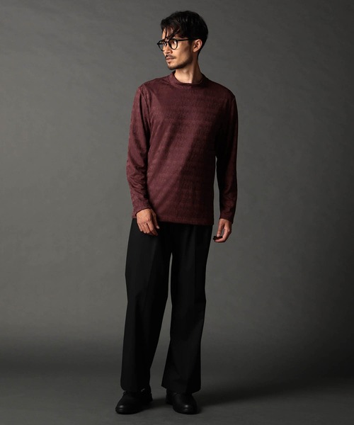 NICOLE CLUB FOR MEN（ニコルクラブフォーメン）の「ミニモックネックカットソー（Tシャツ/カットソー・メンズ・ブルー系/ブラック/シルバーグレー/オフホワイト・LARGE/MEDIUM/X-LARGE）」の5枚目の写真