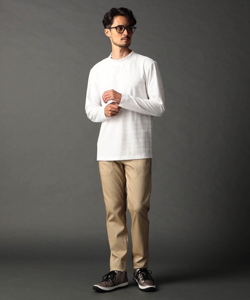 NICOLE CLUB FOR MEN（ニコルクラブフォーメン）の「ミニモックネックカットソー（Tシャツ/カットソー・メンズ・ブルー系/ブラック/シルバーグレー/オフホワイト・LARGE/MEDIUM/X-LARGE）」の6枚目の写真