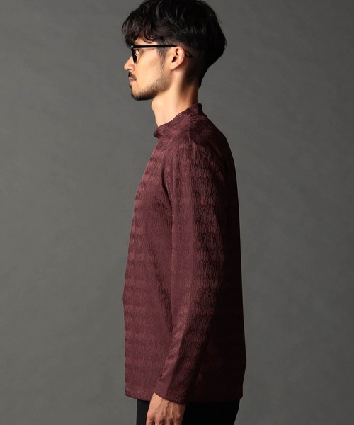 NICOLE CLUB FOR MEN（ニコルクラブフォーメン）の「ミニモックネックカットソー（Tシャツ/カットソー・メンズ・ブルー系/ブラック/シルバーグレー/オフホワイト・LARGE/MEDIUM/X-LARGE）」の11枚目の写真