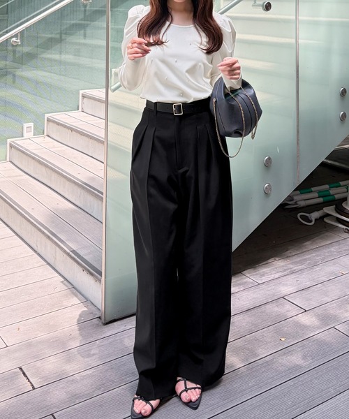 junoah(ジュノア)の「パールパワショルカットソー(Tシャツ/カットソー・レディース・ブラック/ネイビー/ホワイト・MEDIUM/SMALL/LARGE)」の6枚目の写真