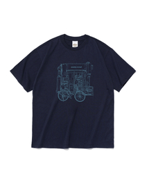クラシックブックストア 半袖Tシャツ (ネイビー)