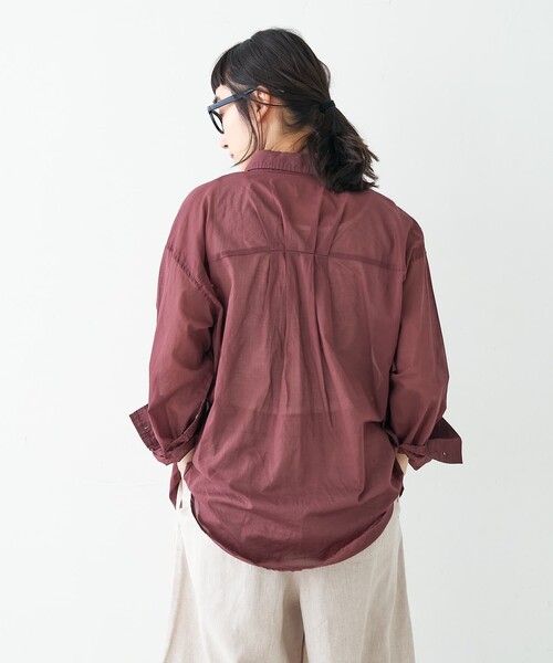 collex（コレックス）の「エアリーローンオーバーシャツ（シャツ/ブラウス・レディース・ブラウン/ベージュ・フリー）」の22枚目の写真