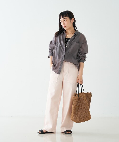 collex(コレックス)の「エアリーローンオーバーシャツ(シャツ/ブラウス・レディース・ブラウン/ベージュ/グレー・フリー)」の19枚目の写真