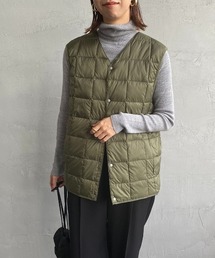 JEANS FACTORY （ジーンズファクトリー）の「【WEB先行予約】[TAION/タイオン] Vネック インナーダウンベスト(WEB限定)（ダウンベスト）」