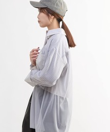 TULLE LAYERED STRIPE SHIRT