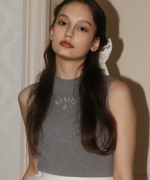 EIMY ISTOIRE(エイミーイストワール)の「ORGANZA COMBI KNIT DRESS(ワンピース・レディース・グレー/ベージュ/ブラック・F)」の18枚目の写真
