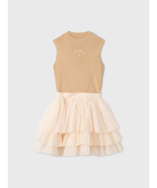 EIMY ISTOIRE(エイミーイストワール)の「ORGANZA COMBI KNIT DRESS(ワンピース・レディース・グレー/ベージュ/ブラック・F)」の19枚目の写真