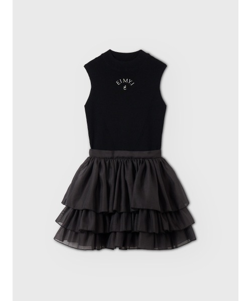 EIMY ISTOIRE(エイミーイストワール)の「ORGANZA COMBI KNIT DRESS(ワンピース・レディース・グレー/ベージュ/ブラック・F)」の20枚目の写真