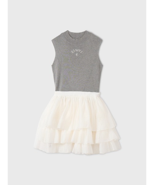 EIMY ISTOIRE(エイミーイストワール)の「ORGANZA COMBI KNIT DRESS(ワンピース・レディース・グレー/ベージュ/ブラック・F)」の21枚目の写真