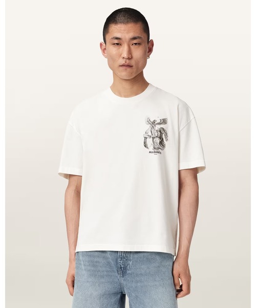 ALLSAINTS(オールセインツ)の「SERAPH SHORT SLEEVE GRAPHIC T-SHIRT | SERAPH 半袖 グラフィック Tシャツ(Tシャツ/カットソー・メンズ・ホワイト・S/M/XL/L)」の1枚目の写真