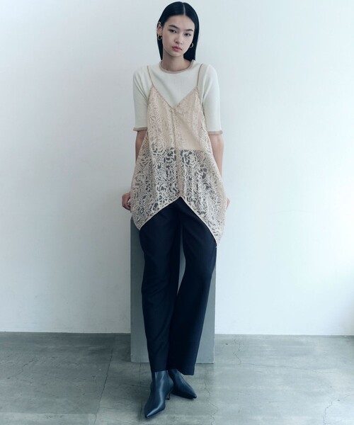 green label relaxing(グリーンレーベルリラクシング)の「<SEASONAL COLLECTION>ジョーゼット パンツ(その他パンツ・レディース・オリーブ/ブラック・40/38/36)」の4枚目の写真