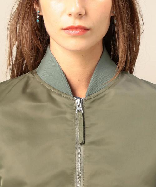 BEAUTY&YOUTH UNITED ARROWS（ビューティーアンドユースユナイテッドアローズ）の「BY ナイロンツイルMA-1ブルゾン ◆（MA-1・レディース・ブラック/オリーブ・FREE）」の11枚目の写真