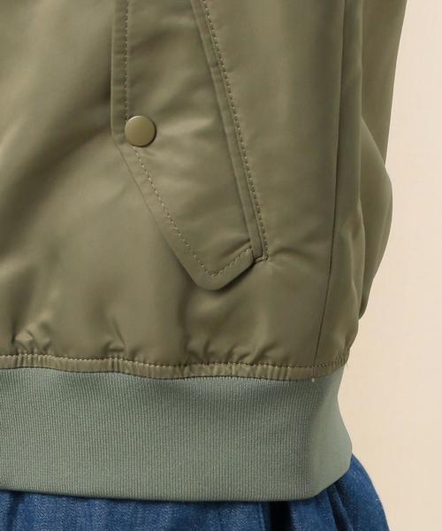 BEAUTY&YOUTH UNITED ARROWS（ビューティーアンドユースユナイテッドアローズ）の「BY ナイロンツイルMA-1ブルゾン ◆（MA-1・レディース・ブラック/オリーブ・FREE）」の13枚目の写真