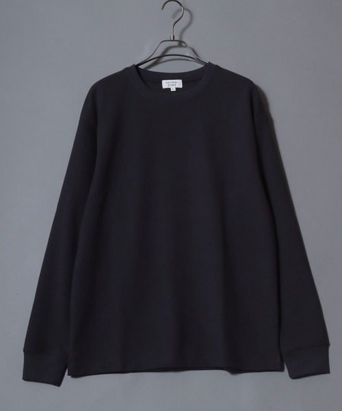 ANPAS(アンパス)の「Dry Waffle Knit Crew Neck Long Sleeve T-Shirt / ドライワッフルクルーネックロンT 長袖Tシャツ メンズ レディース 無地 シンプル ムジT(Tシャツ/カットソー・メンズ・オートミール/オフホワイト/スミクロ・L/LL/M)」の7枚目の写真