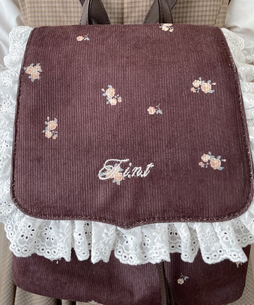 F i.n.t(フィント)の「コットンレース使いプチローズプリントミニリュック/fint フィント(バックパック/リュック・レディース・ブラック/ブラウン・FREE)」の15枚目の写真