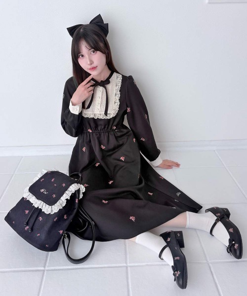 F i.n.t(フィント)の「コットンレース使いプチローズプリントミニリュック/fint フィント(バックパック/リュック・レディース・ブラック/ブラウン・FREE)」の20枚目の写真