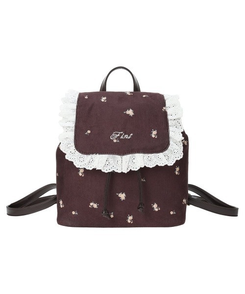 F i.n.t(フィント)の「コットンレース使いプチローズプリントミニリュック/fint フィント(バックパック/リュック・レディース・ブラック/ブラウン・FREE)」の21枚目の写真