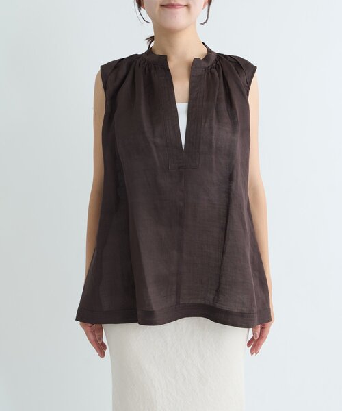 La boutique BonBon（ラブティックボンボン）の「【WEB限定】ラスターラミーブラウス（シャツ/ブラウス・レディース・オフホワイト/ブラウン・FREE）」の19枚目の写真