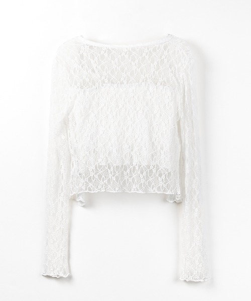me+em select(ミームセレクト)の「【 2点セット 】ストレッチレースメローキャミソール + カーディガンセット /stretch lace mellow camisole + cardigan set(アンサンブル・レディース・ブラック/ホワイト・FREE)」の13枚目の写真