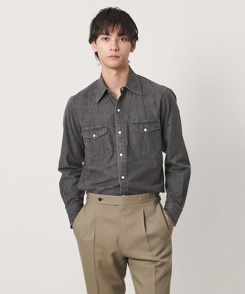 UNITED ARROWS(ユナイテッドアローズ)の「ブラックデニム ウエスタンシャツ(シャツ/ブラウス・メンズ・ダークグレー・L/M/S/XL)」の17枚目の写真