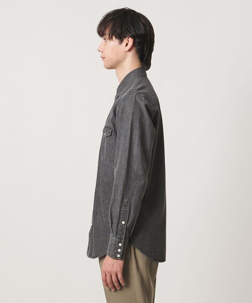 UNITED ARROWS(ユナイテッドアローズ)の「ブラックデニム ウエスタンシャツ(シャツ/ブラウス・メンズ・ダークグレー・L/M/S/XL)」の4枚目の写真