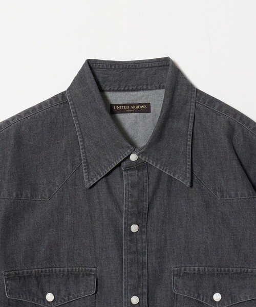 UNITED ARROWS(ユナイテッドアローズ)の「ブラックデニム ウエスタンシャツ(シャツ/ブラウス・メンズ・ダークグレー・L/M/S/XL)」の14枚目の写真