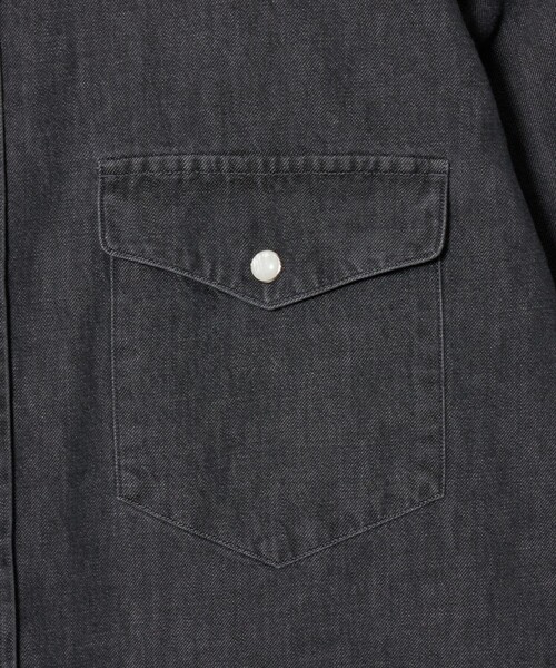 UNITED ARROWS(ユナイテッドアローズ)の「ブラックデニム ウエスタンシャツ(シャツ/ブラウス・メンズ・ダークグレー・L/M/S/XL)」の18枚目の写真