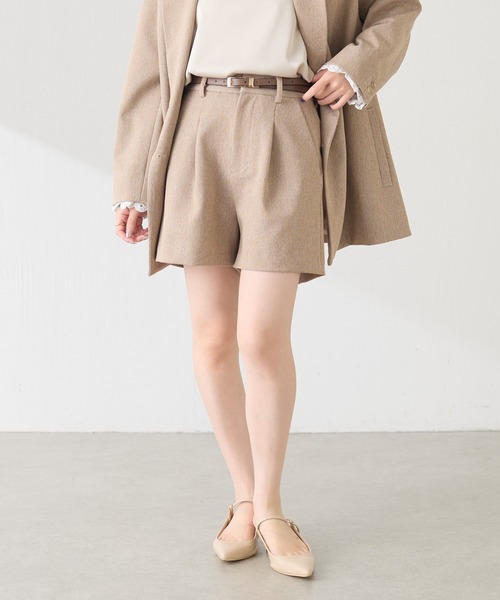 COLLAGE GALLARDAGALANTE(コラージュガリャルダガランテ)の「ショートパンツ/Nuel/セットアップ可(その他パンツ・レディース・ベージュ/チャコールグレー・FREE)」の14枚目の写真