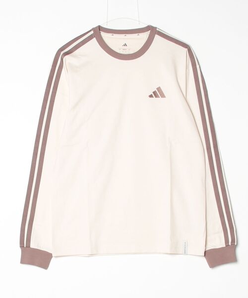 adidas(アディダス)の「エッセンシャルズ プラス ルーズフィット スリーストライプス シングルジャージー 長袖Tシャツ / ロンT / アディダス adidas(Tシャツ/カットソー・メンズ・ホワイト系その他・3XL/XX-LARGE/X-SMALL/X-LARGE/SMALL/MEDIUM/LARGE)」の6枚目の写真