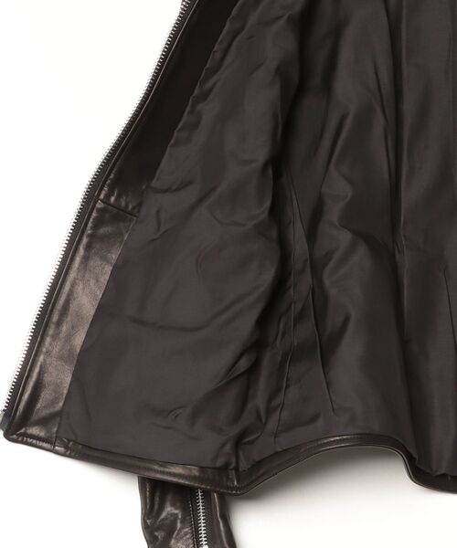 A LEATHER(エーレザー)の「A LEATHER Roadster Jacket (AMJ2403)(ライダースジャケット・メンズ・ブラック・SMALL/LARGE/MEDIUM)」の3枚目の写真