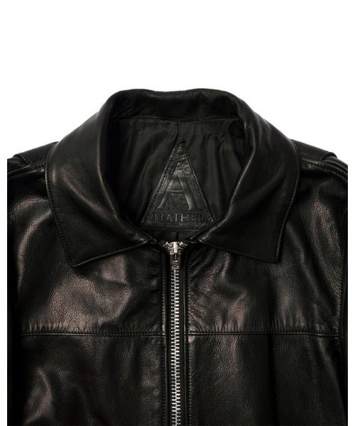 A LEATHER(エーレザー)の「A LEATHER Roadster Jacket (AMJ2403)(ライダースジャケット・メンズ・ブラック・SMALL/LARGE/MEDIUM)」の4枚目の写真