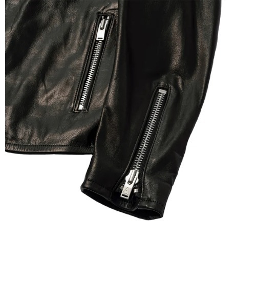 A LEATHER(エーレザー)の「A LEATHER Roadster Jacket (AMJ2403)(ライダースジャケット・メンズ・ブラック・SMALL/LARGE/MEDIUM)」の6枚目の写真