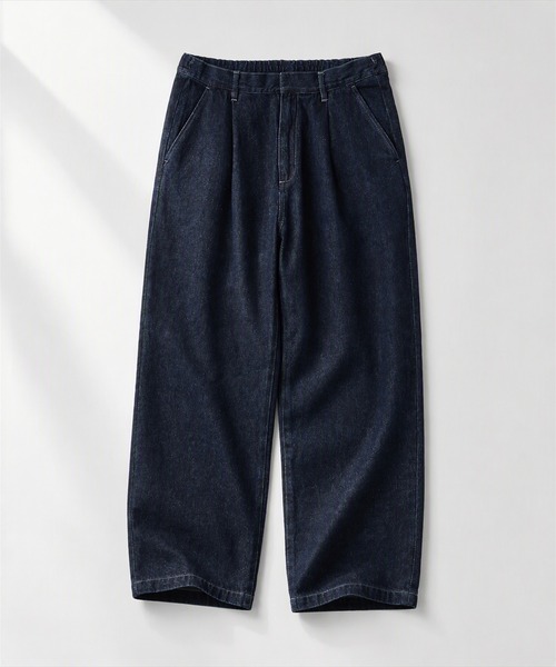 CRAFT STANDARD BOUTIQUE(クラフトスタンダードブティック)の「デニムスラックス(スラックス・メンズ・インディゴブルー/ブラック・M/L)」の2枚目の写真