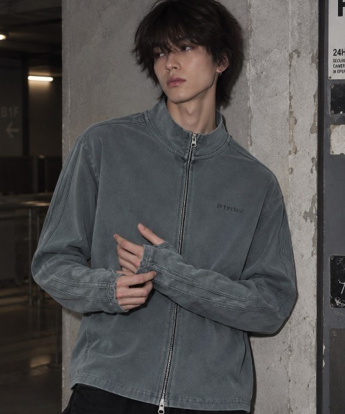 Openyard(オープンヤード)の「『Openyard/オープンヤード』FADED TRACK ZIP-UP/フェイディドトラックジップアップ(デニムジャケット・メンズ・ブラック/ブルー・M/L)」の9枚目の写真